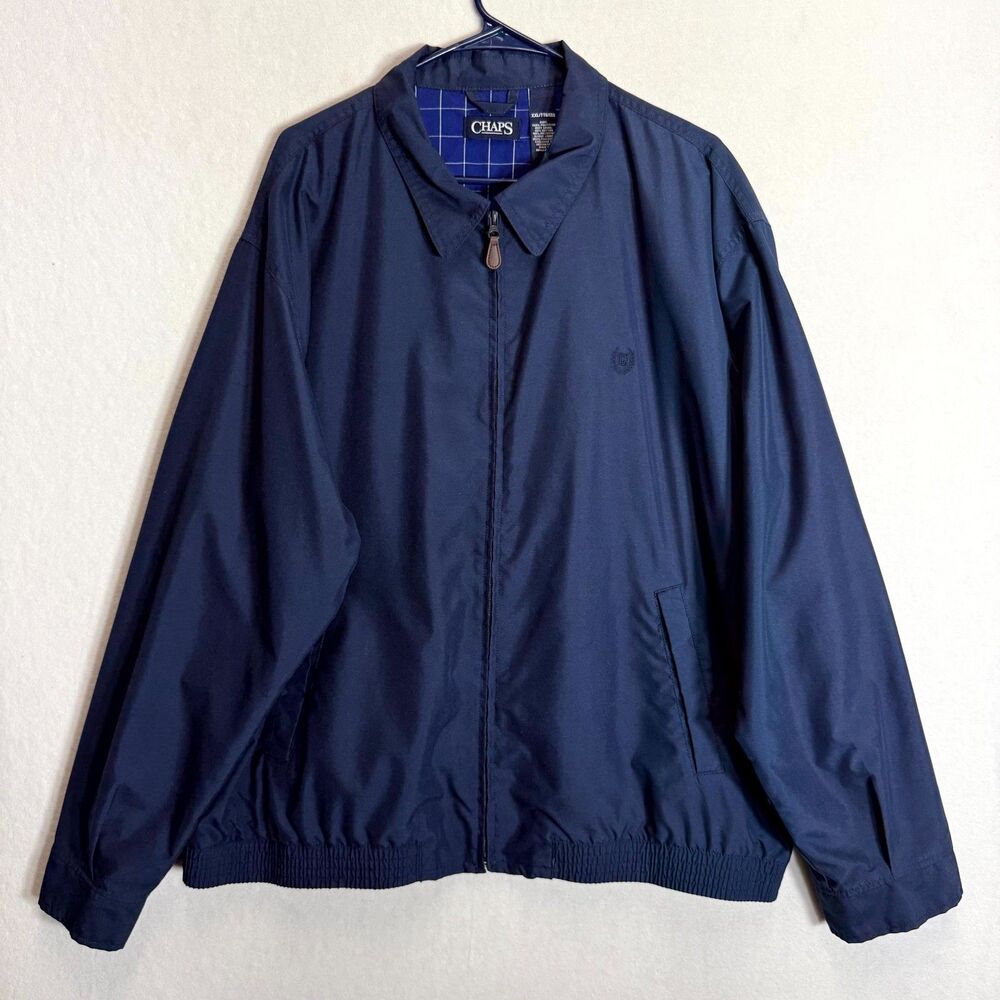 Chaps Ralph Lauren Men's Lightweight‎ Windbreaker Dark Blue Embroidered Size XXL